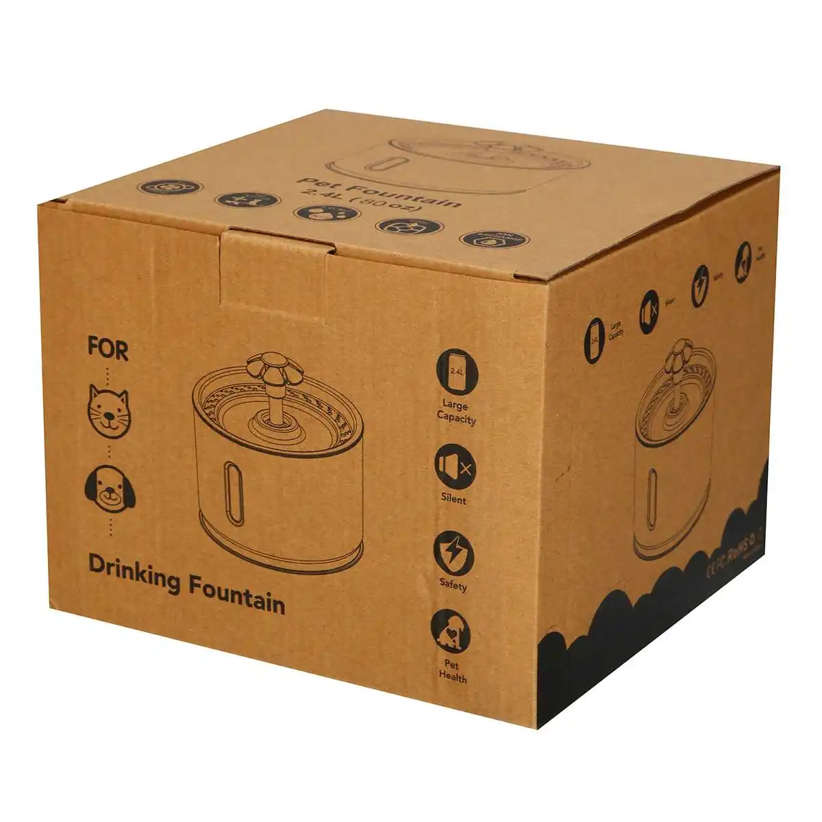 

18.6x18.6x13.1cm Automatic Pet Water Fountain Cat Dog Water Drinking Bowl USB Electric Pet Water Dispenser Quiet Water Feeder