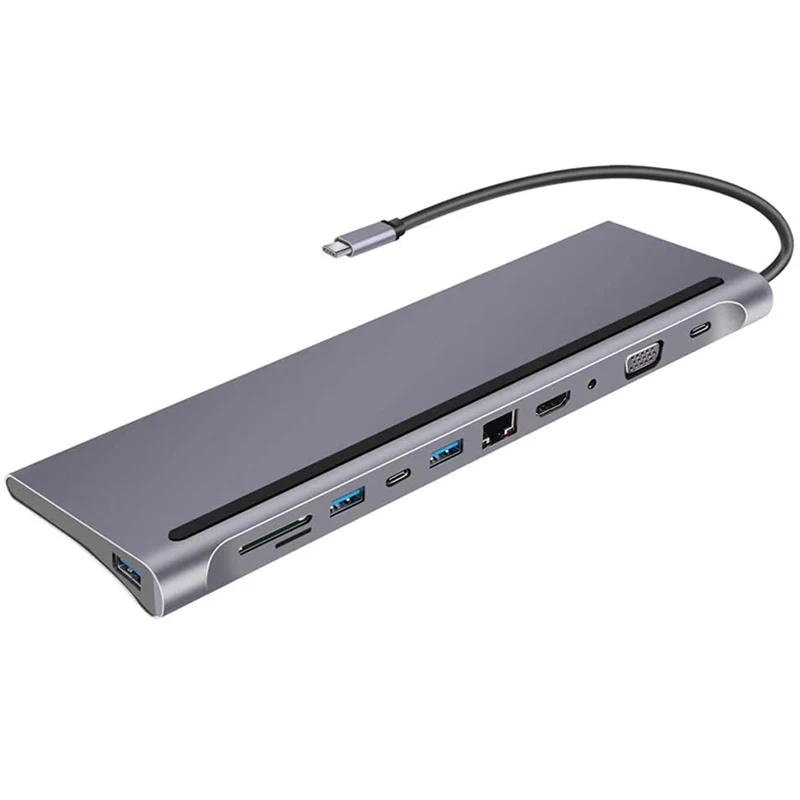 

11 In1 HUB адаптер USB C концентратор Тип-C 3,0 USB-C к HDMI 4 к SD/TF Card Reader PD зарядки Gigabit Ethernet адаптер