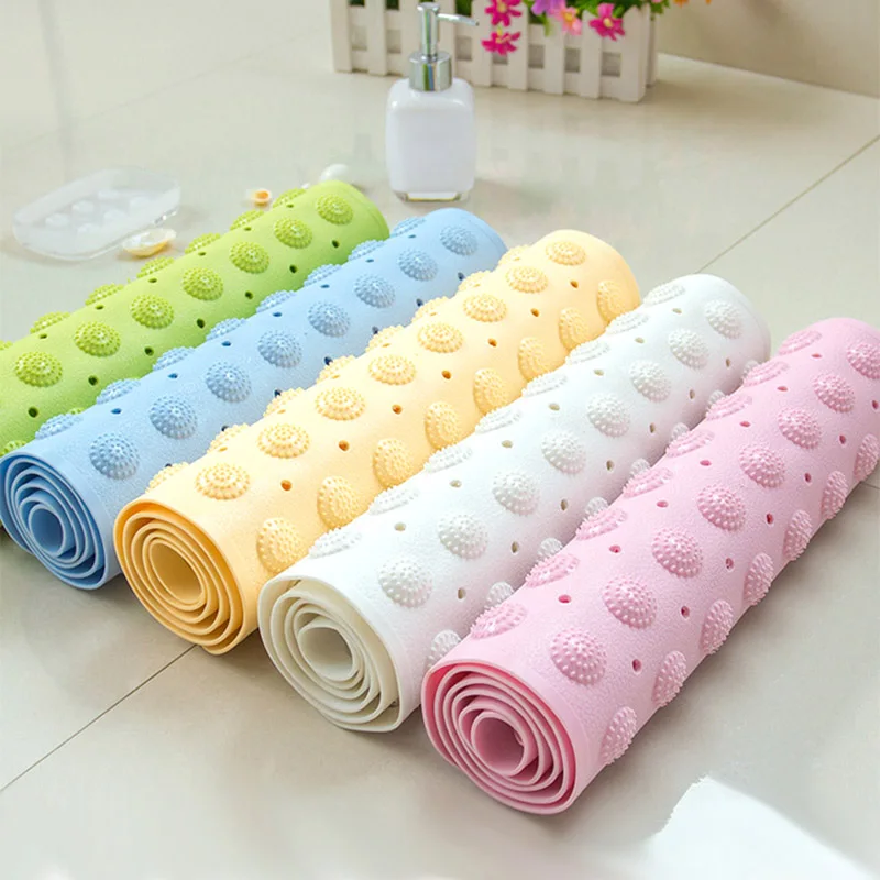 

Bathroom Nonslip Mat Shower Household Anti-fall Bathtub Foot Mat Toilet Toilet Floor Mat PVC with Vacuum Sucker Massage Foot Pad
