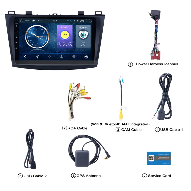 9-дюймовый полноэкранный автомобильный аудио радиопроигрыватель Android 8 1 для mazda 3