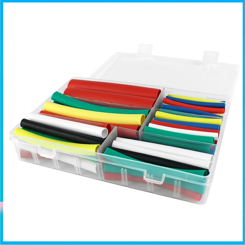 102pcs Assorted Polyolefin PE Heat Shrink Tube Set 3:1 ratio Dual Wall Tubing Adhesive Lined with Glue Wrap Wire Cable kit | Обустройство