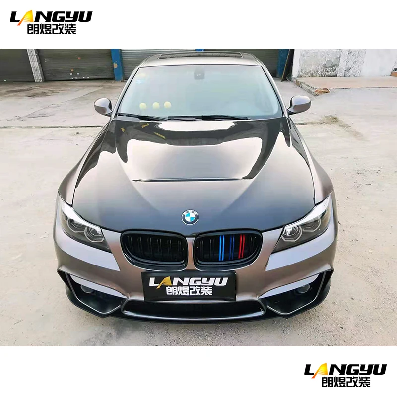 Для BMW 3 Series E90 Sedan Facelift 2008 2009 2010 2011 GTS Style Стекловолоконный карбоновый чехол на