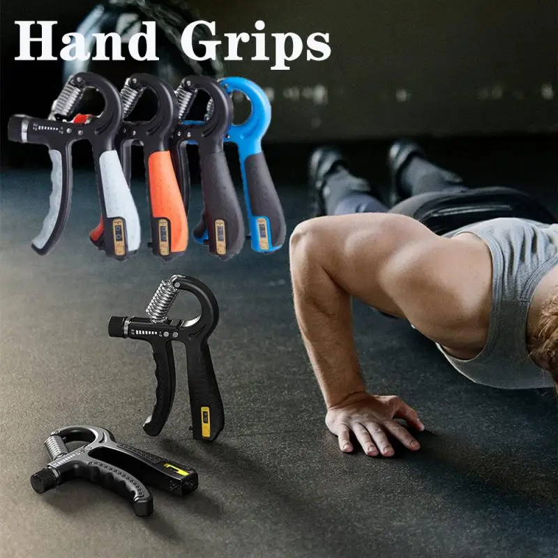 

R-Shape Adjustable Hand Grips Intelligent Counting Grip Strength Device Exercise Strengthener Spring Finger Carpal Expander