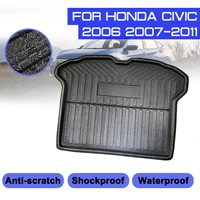 for honda civic 2006 2007 2008 2009 2010 2011 car rear trunk boot mat waterproof floor mats carpet anti mud tray cargo liner