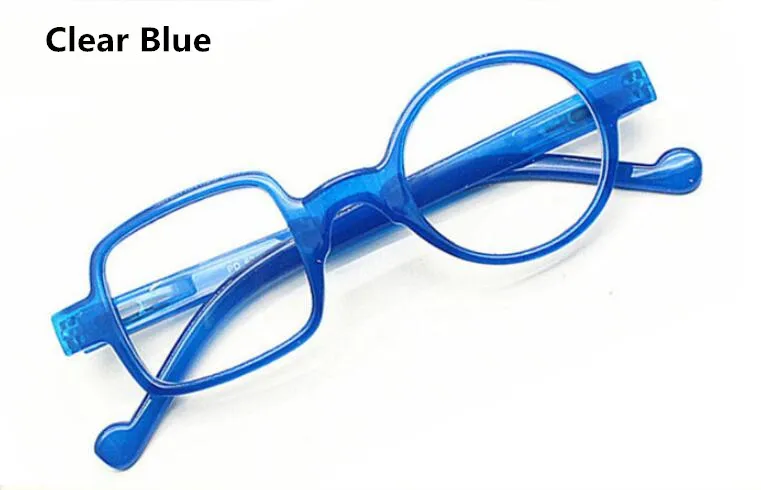 Clear Blue Круглые квадратные Асимметричные Нежные мужские и женские очки для чтения, полимерные линзы, оправа для дальнозоркости+ 1,0+ 1,50+ 2,0+ 2,5~+ 3,5 - Цвет оправы: Clear Blue