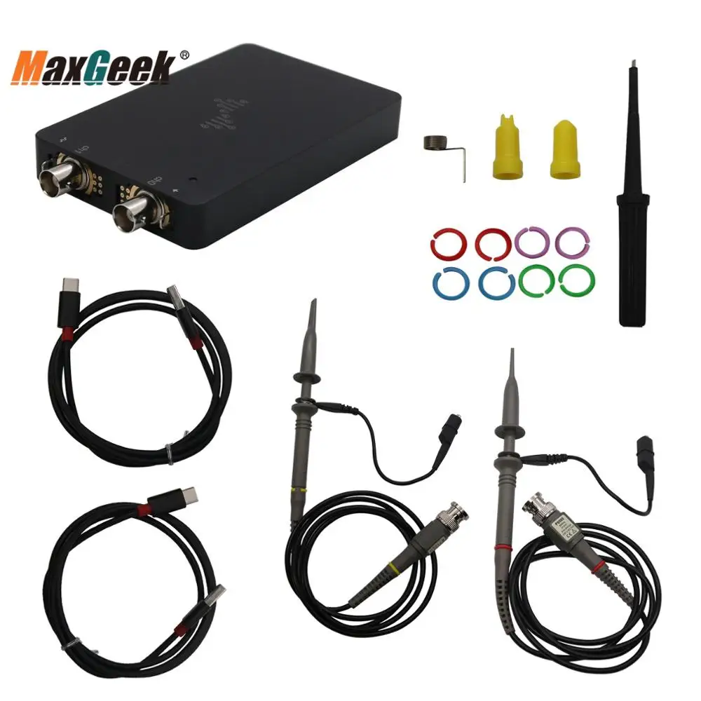 Цифровой USB-осциллограф Maxgeek DSCope C20P 200 МГц 2-канальная полоса пропускания 50 частота