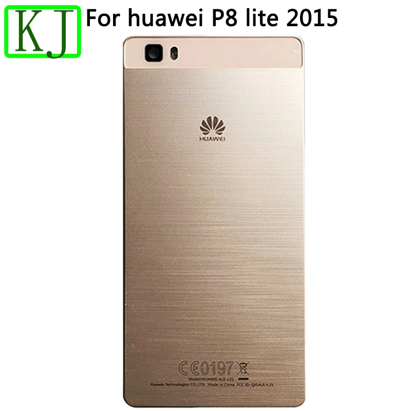 Для huawei P8 Lite крышка батареи задняя пластиковая Дверная панель корпус чехол для нового 5,0 ''P8 Lite задняя крышка - Цвет: Gold