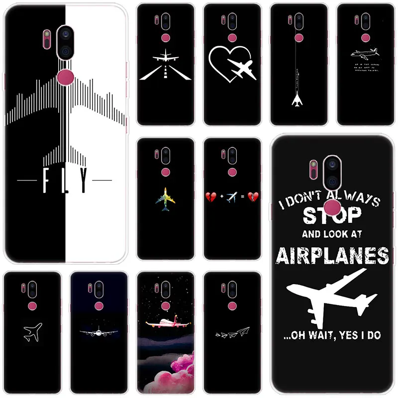 Авиационный самолет fly узорчатый чехол для LG G5 G6Mini G7 G8 G8S V20 V30 V40 V50 ThinQ Q6 Q7 Q8 Q9 Q60 W10 W30