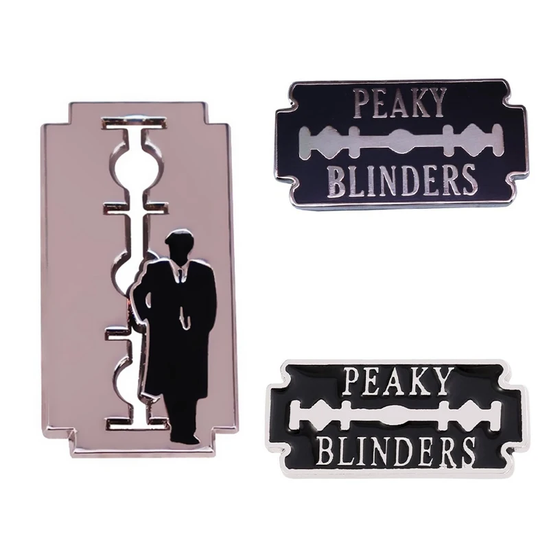 

Razor Blade Brooch Movie Jewelry Peaky Blinders blade Brooches for Women Men Lapel Pins Backpack Badges Enamel Pin