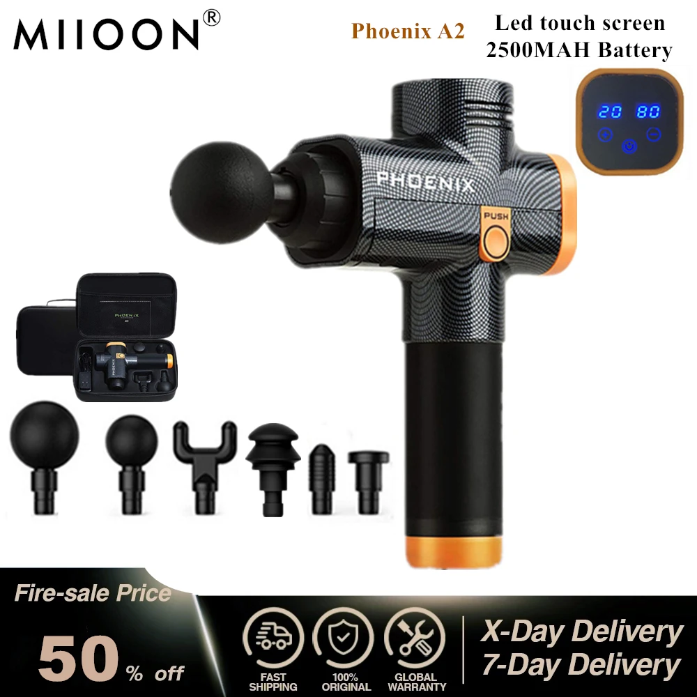 

Phoenix A2 muscle massage gun high frequency Electric body massager Clear Lactic acid portable bag after exercise
