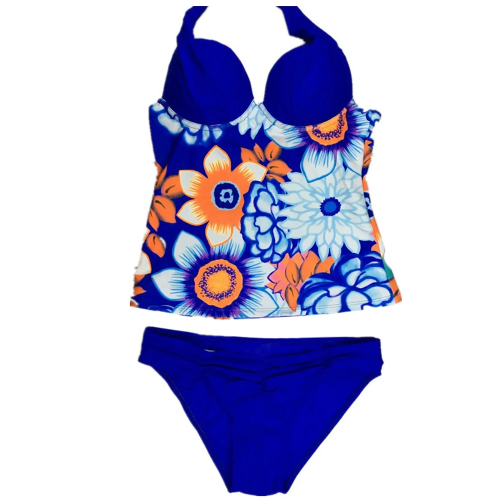 

2021 New Ruffle Bikinis Women Swimsuit Cross Bandage Swimwear Push Up Bikini Set Beach Bathing Suit Brazilian Biquni Print