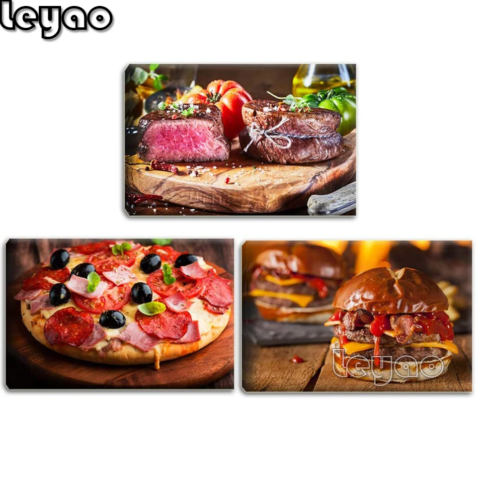 Алмазная картина сделай сам 5d из 3 предметов настенное искусство для кухни