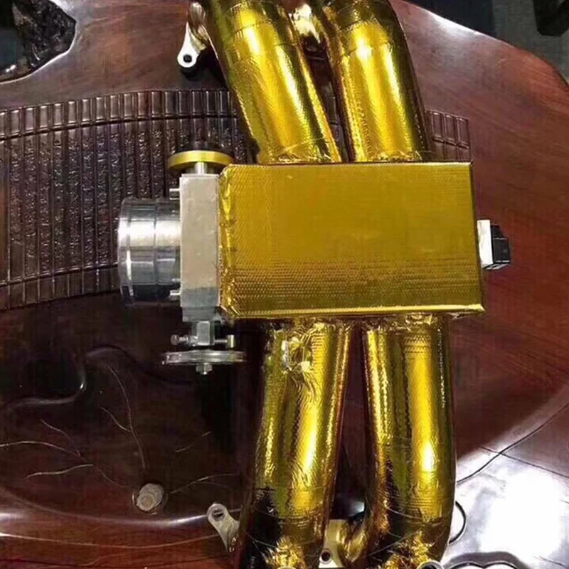 

50mmx10M Reflective High Temperature Gold Roll Adhesive Heat Shield Wrap Tape Packing Accessory FP8