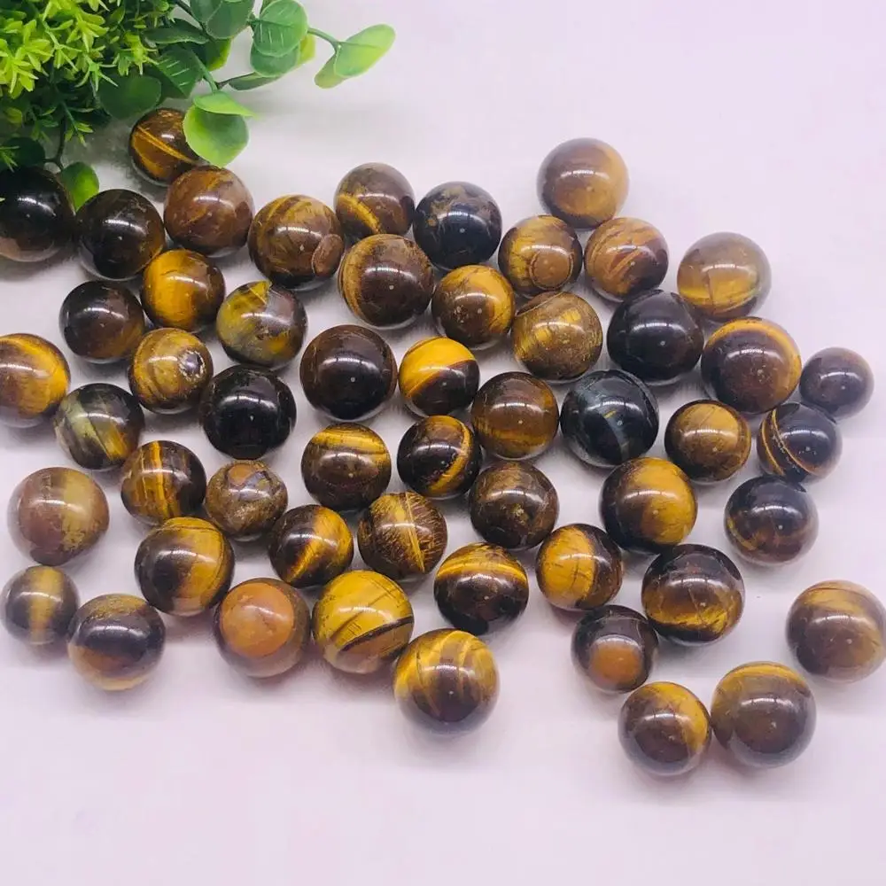

2 Sizes Natural Tiger Eye Quartz Crystal Sphere Ball Healing Craft Decoration Natural Stones and Minerals