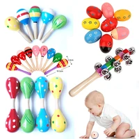 infant toddlers wood sand hammer baby toy wooden maraca rattles kid musical party favor child baby shaker toy dropshipping 2020