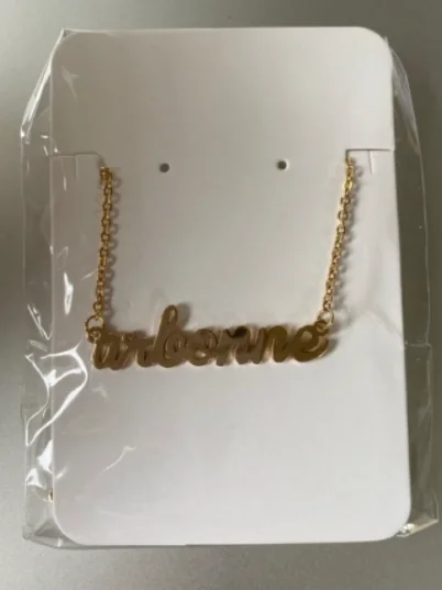 

Name custom pendant necklace