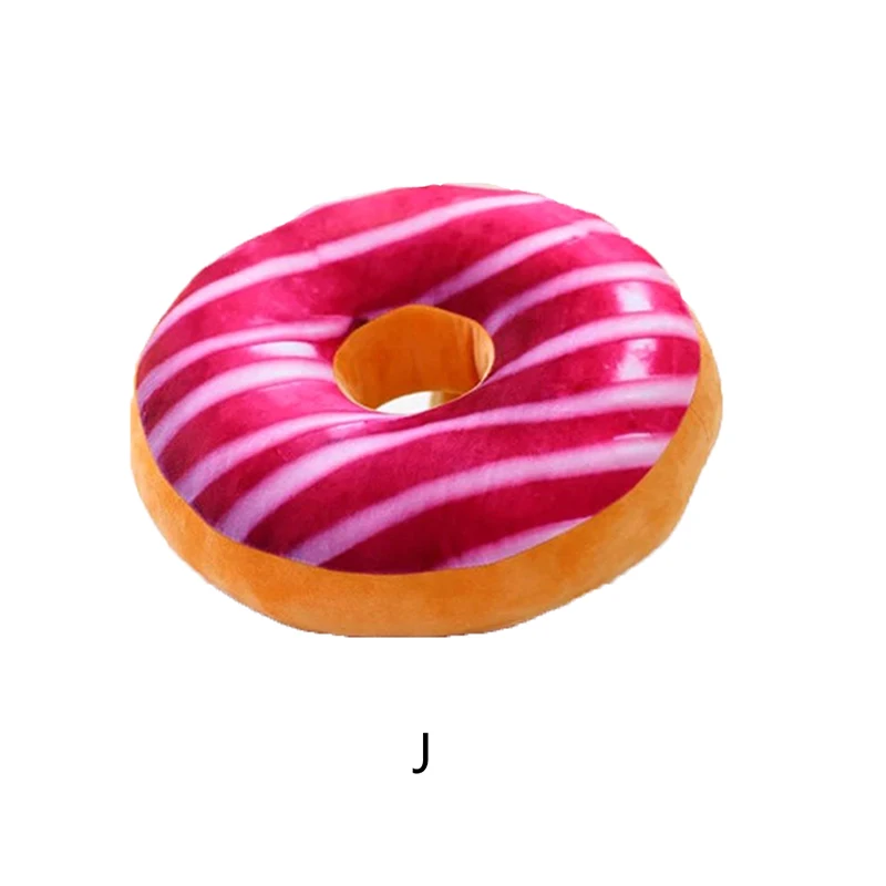 Чехол для подушки торт мясо еда принты Круглый Круг Dounut наволочка плюшевая Мягкая Новинка стиль пицца пустыня принт пончик