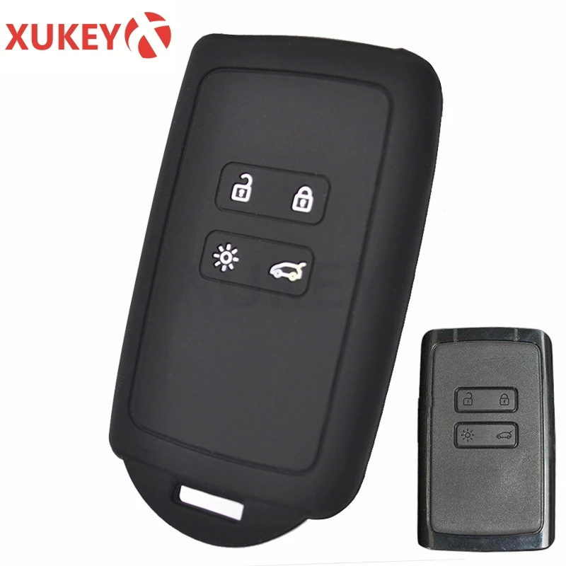 Фото Силиконовый чехол для ключей от машины для Renault Megane Koleos Kadjar Clio Captur kwid для Dacia logan, duster 2017 2018 2019 №3