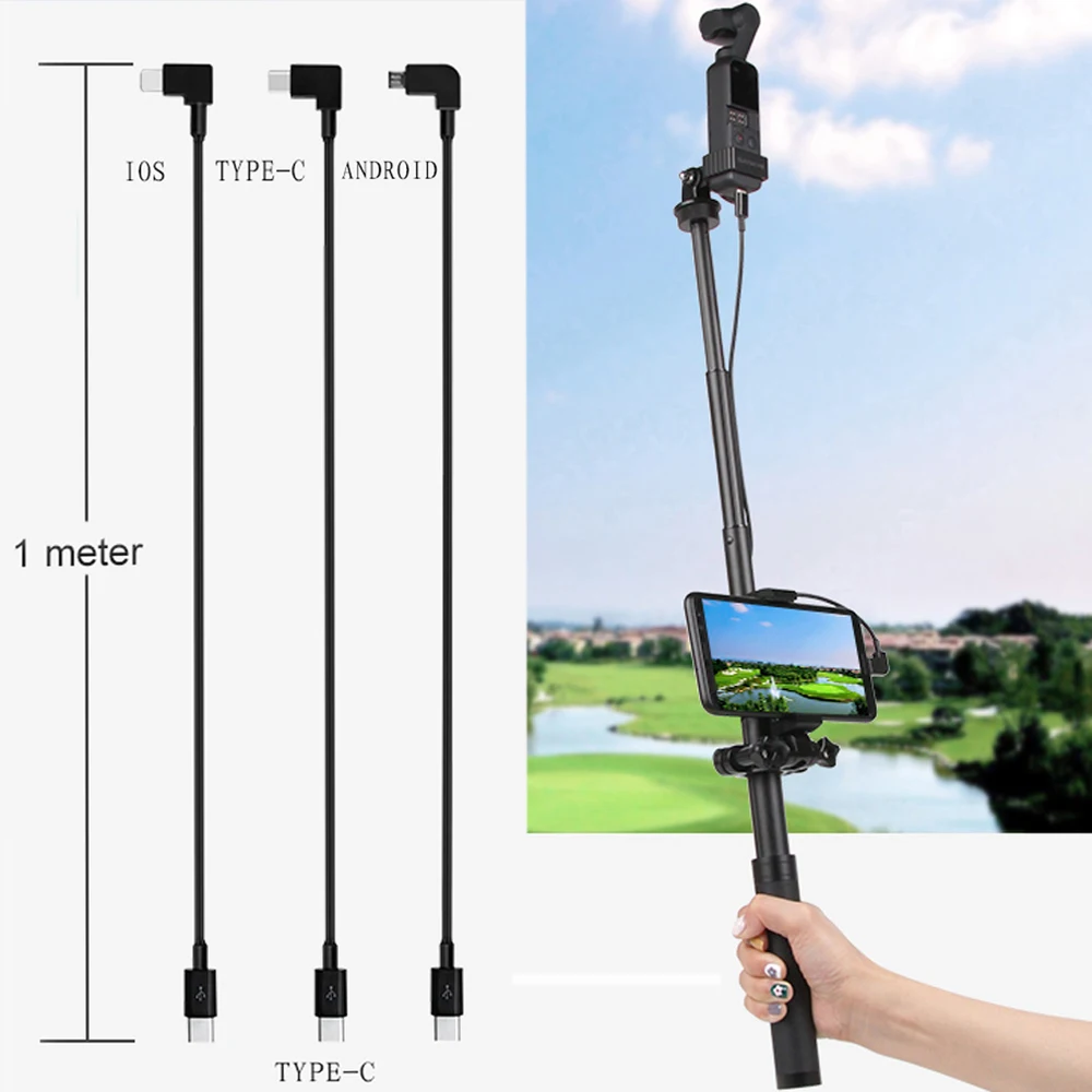Mavic Mini 2 OSMO Pocket кабель для передачи данных Type C Micro USB IOS подключения к селфи DJI Air 30 см