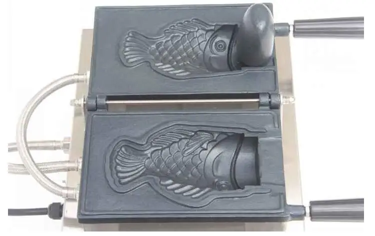 Коммерческая машина для производства вафель taiyaki с большим открытым ртом в виде