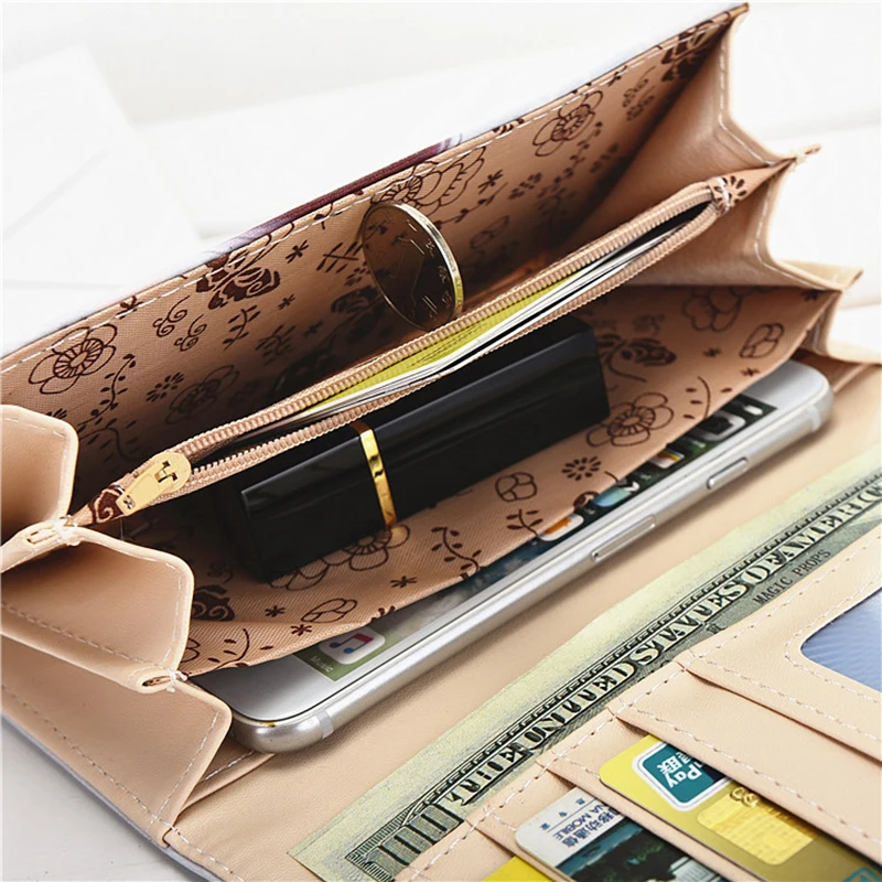 Милый кошелек для монет девочек модные женские кошельки небольшой клатч длинные мешочки денег Сумки карты ID