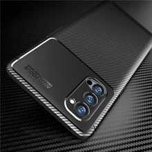 For Oppo Reno 4 Pro 5G Case Silicone Slim Carbon Fiber Anti-knock Case For Oppo Reno 4 Pro 5G Cover For Oppo Reno4 Pro 5G Case