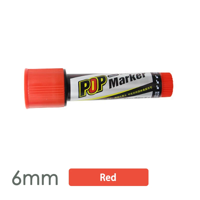 6mm Red Несколько цветов Несколько ручек маркеры Кисть ручка ручная роспись плакат кисть фломастер на масляной основе может быть крашена поп-ручка - Цвет: 6mm Red