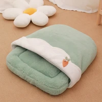 pet cat sleeping bag soft pet bed blanket cozy cushion puppy mat lounger for cats small dogs pet furniture underpad closed beds