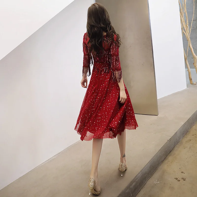 Акция 2020 v образный вырез половина пляжа на бретелях Vestido коктейльное De Festa Gengli