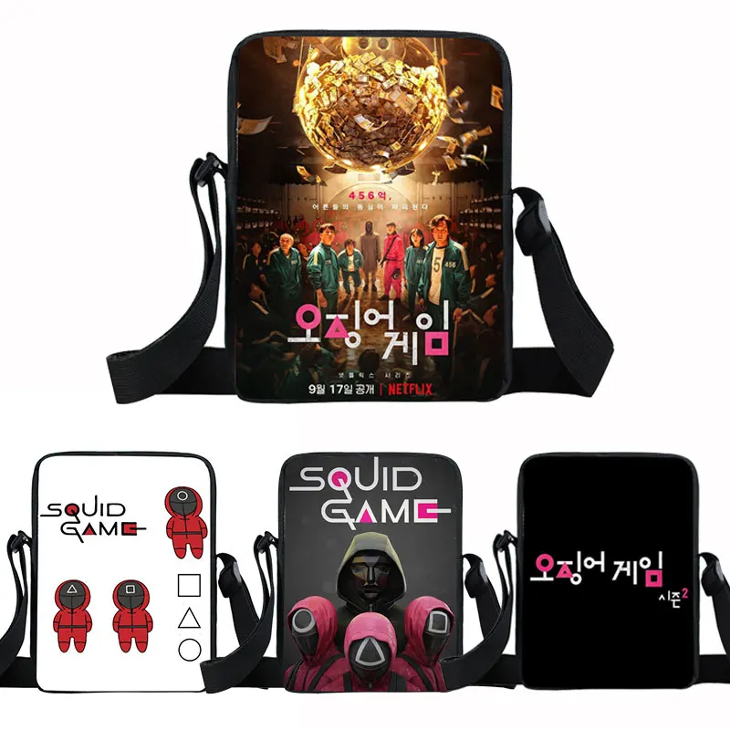 

Сумка-мессенджер в Корейском стиле с принтом ТВ-кальмар