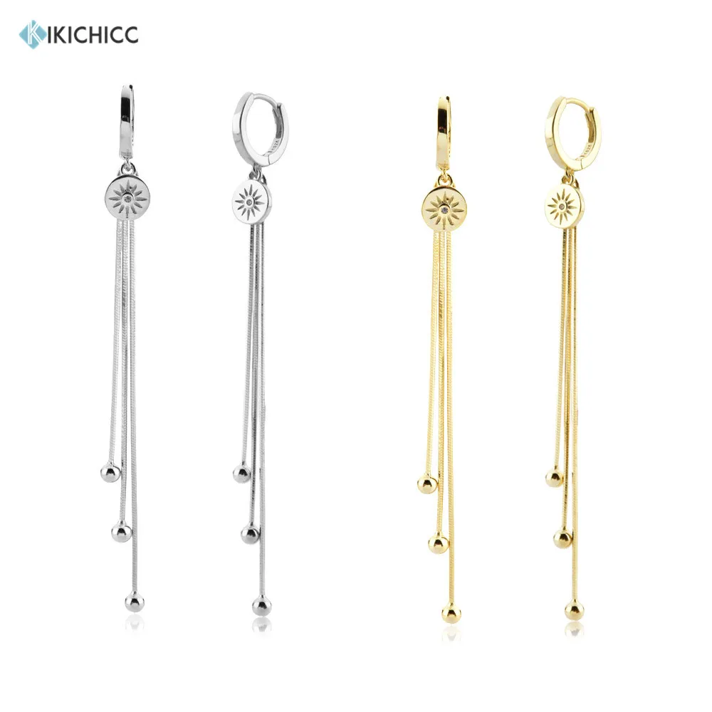 

KIKICHICC 925 Sterling Silver Gold Long Chain Drop Earring Women Pendiente Piercing Luxury Fine Jewelry Clips Luxury Jewels