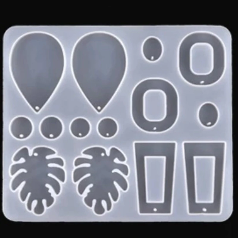 

DIY Earring Resin Mold, Handmade Dangling Earring Silicone Mold, UV Epoxy Mold, Used for Jewelry Making Tools