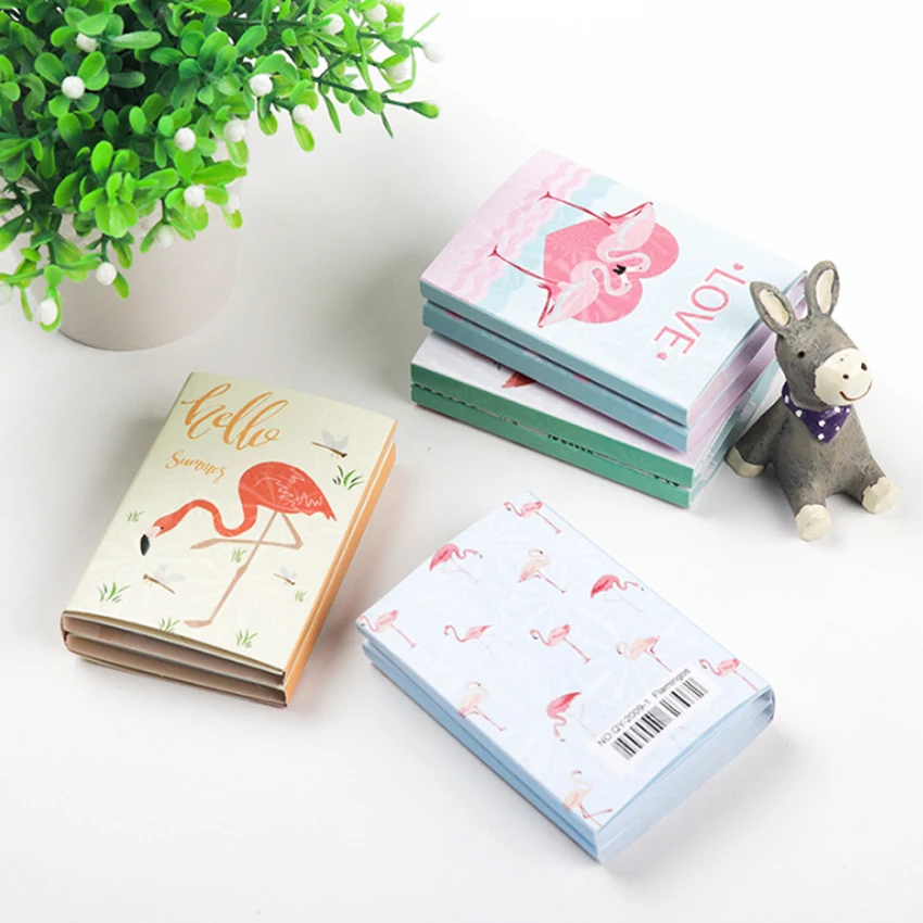 

1pcs/lot Kawaii Cartoon Flamingos Series Fold Sticky Notes Memo Notepad Memo Writing Scratch Pad Message Paper