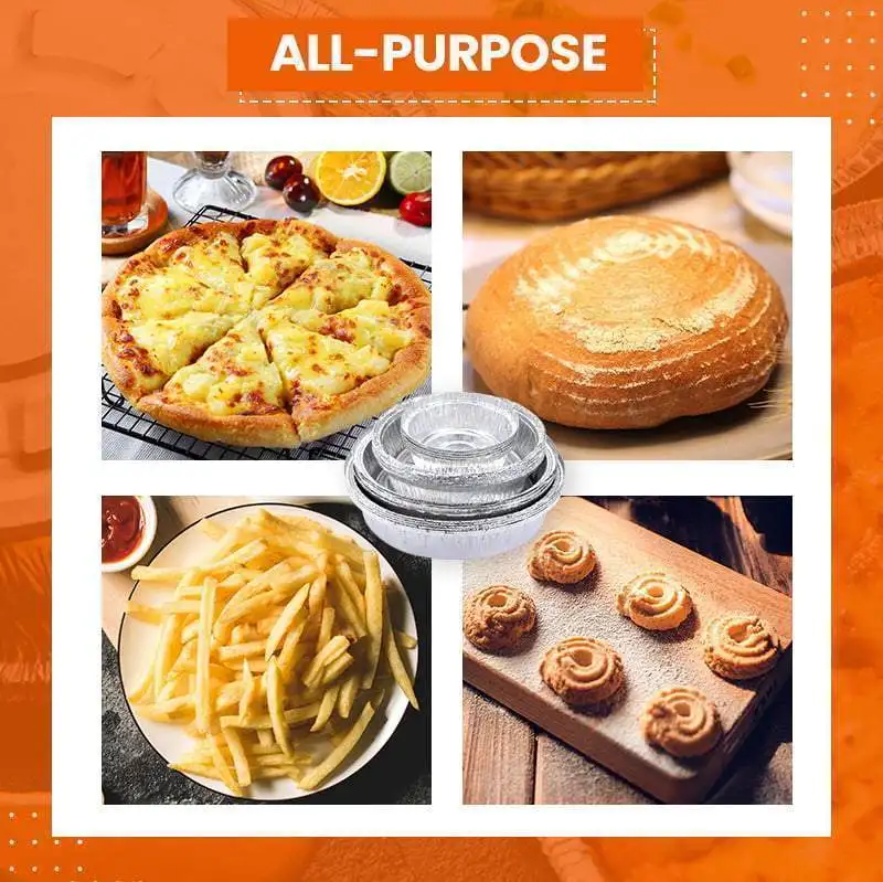 Маслостойкая алюминиевая фольга жестяная коробка круглая одноразовая