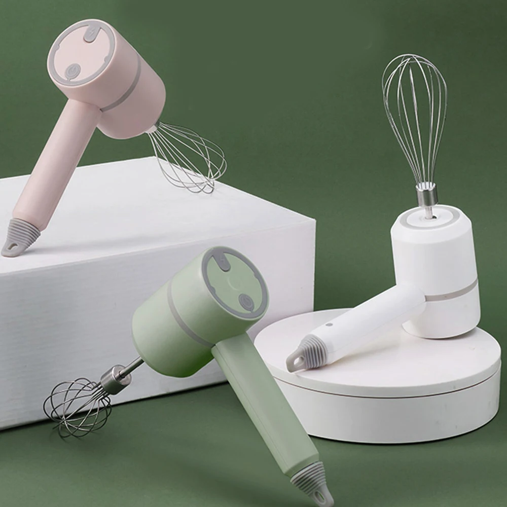 

USB Rechargeable Wireless Electric Food Mixer Hand Blender 3 Speed High Power Coffee Milk Frother Egg Beater Baking Kitchen Tool
