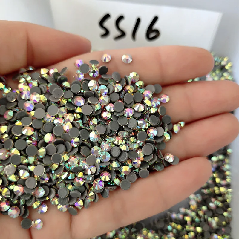 Супер яркие Стразы AAA Crystal AB с горячей фиксацией, стеклянные стразы, исправленное железо, стразы для ткани garmen