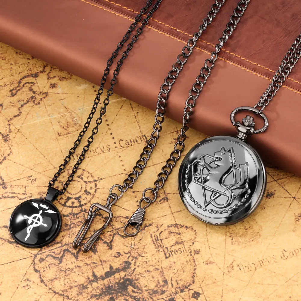 Personality Retro Quartz Pocket Watch Necklace Gift Box Fob Watch Chain Pendant High Grade Gifts Sets for Friend