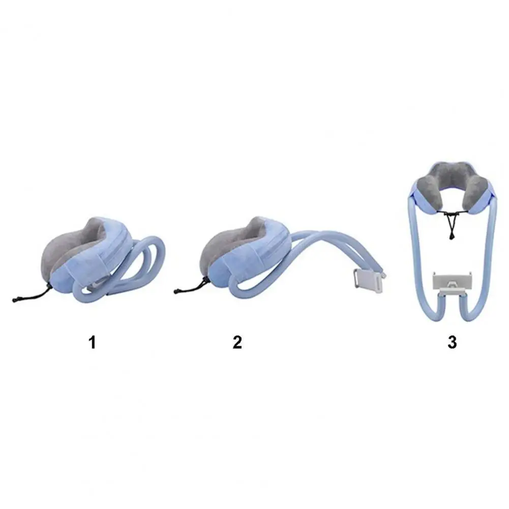 

Pillow Lazy Bracket U-shaped Pillow Neck Cushion Napping Pillow Memory Foam Cervical Strap Adjustable Mobile Phone Bracket