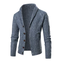 fashion men sweater 2021 autumn and winter coat sweater new cardigan thick twisted long sleeved sweater men solid jackets tops