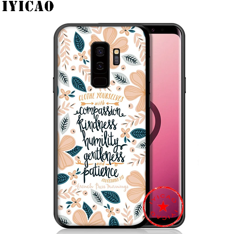 Мягкий чехол IYICAO Bible Verse Jesus для samsung Galaxy S10e S10 S9 S8 Plus S6 S7 Edge Note 10 9 8 TPU |