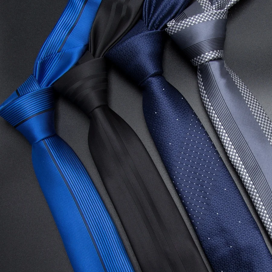 

Men Tie 5cm Skinny Ties Luxury Mens Fashion Striped Neckties Jacquard Man's Wedding Dress Slim Tie