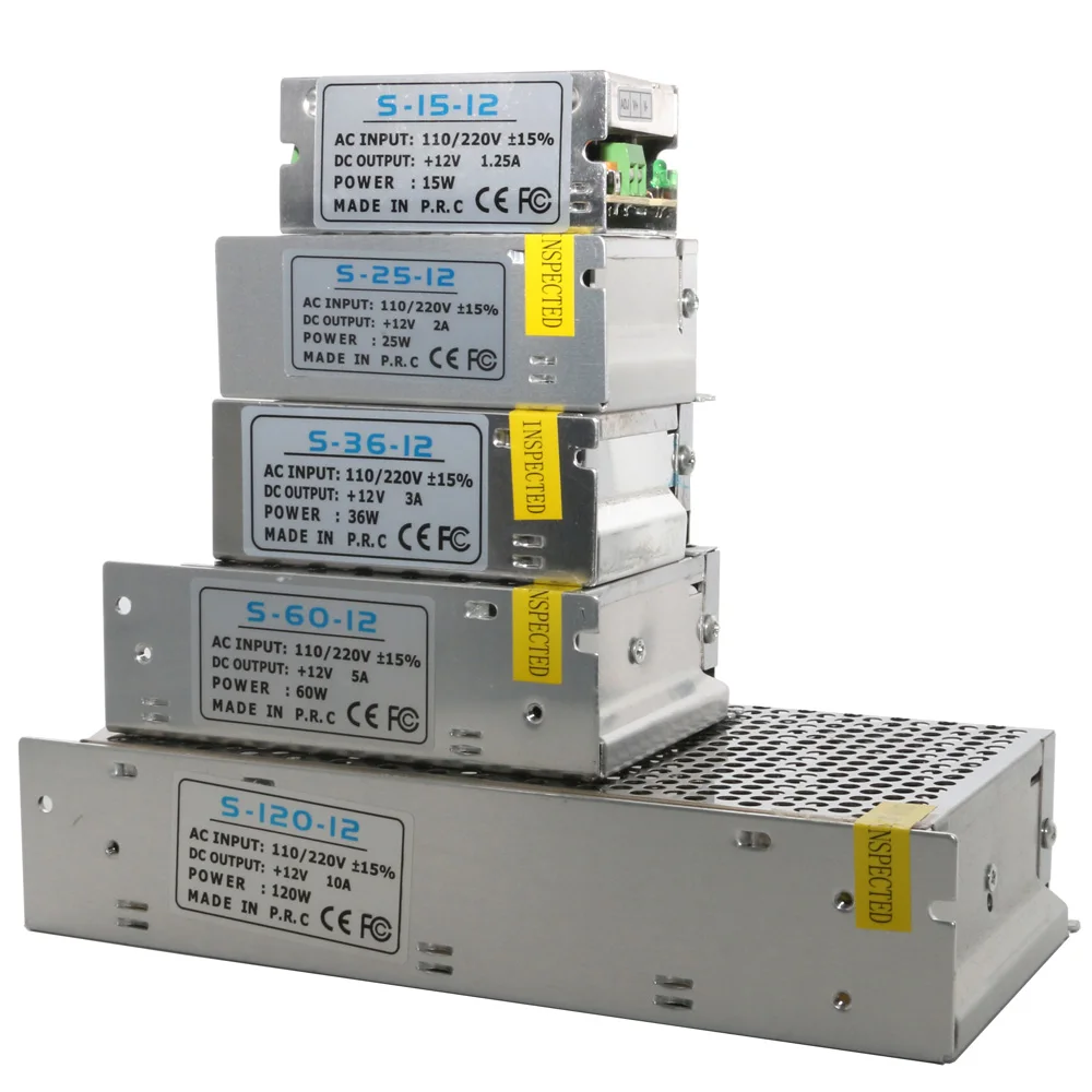 Адаптер питания для светодиодной ленты 110-220 В переменного тока в 5 постоянного 12 24