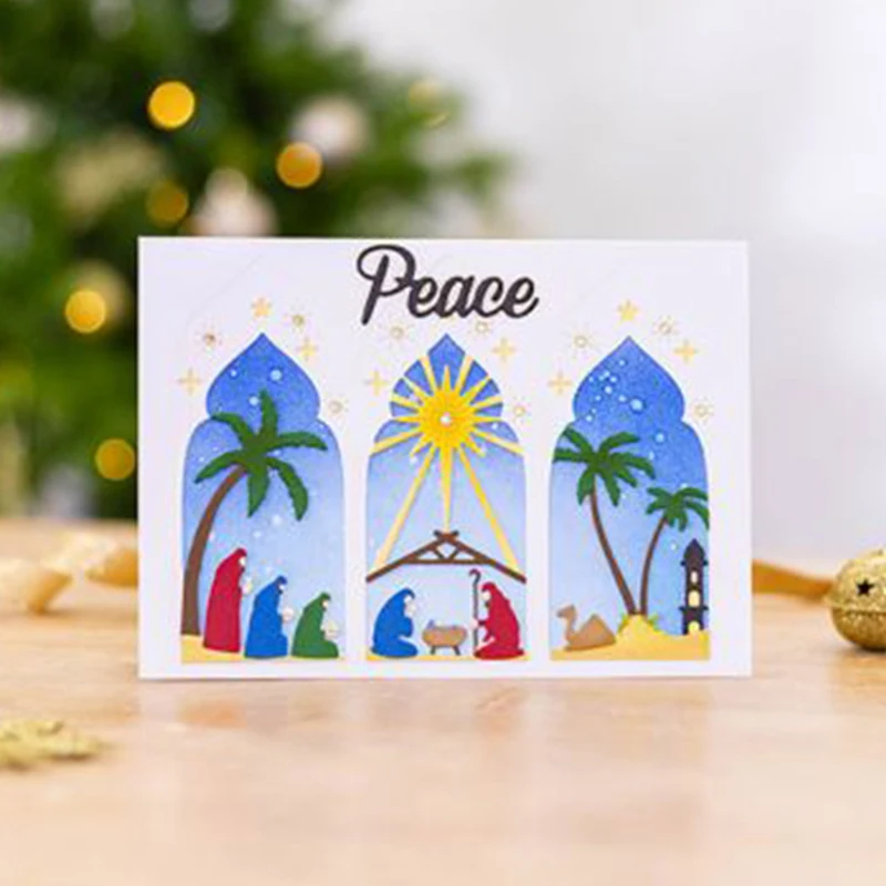 

Panalisacraft Christmas Holy night Metal Cutting Dies Stencils for DIY Scrapbooking/album Decorative Embossing DIY Paper Cards