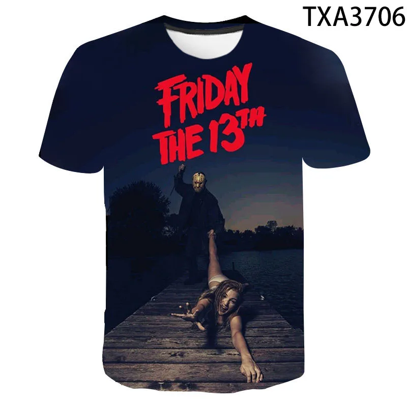

Friday The 13th New Summer 3D Tshirt Boy Girl Rock Hip-Hop Tee Women/Men Breathable Outdoor Casual Harajuku T-Shirt