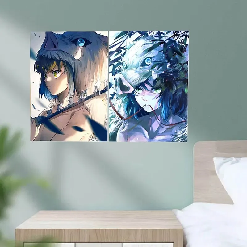 Японский аниме плакат на стену японское демон убийца призрак лезвие наклейки