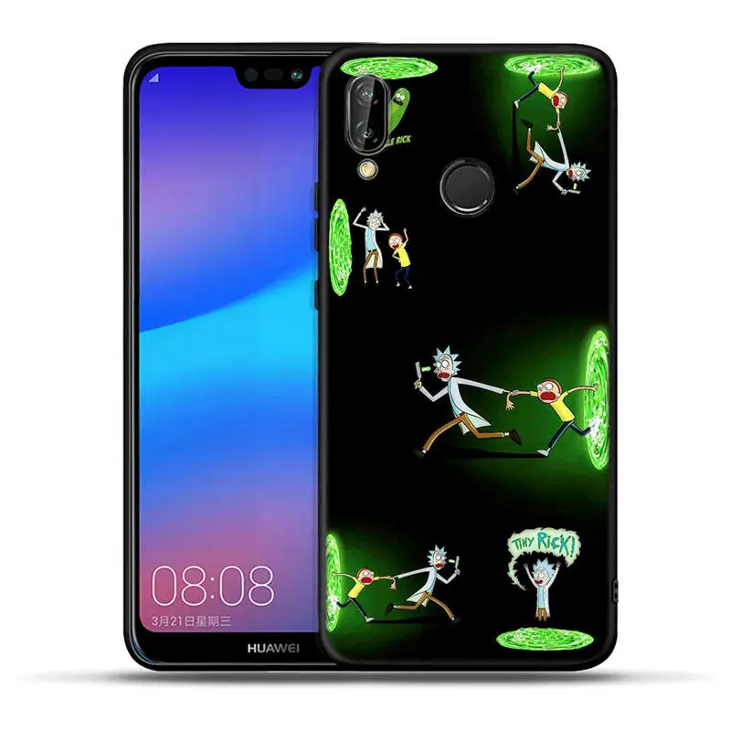 H1367 Черный силиконовый мягкий чехол Rick and Morty для huawei mate 20 10 P30 P20 Pro P10 P9 P8 Lite P Smart - Цвет: H1367