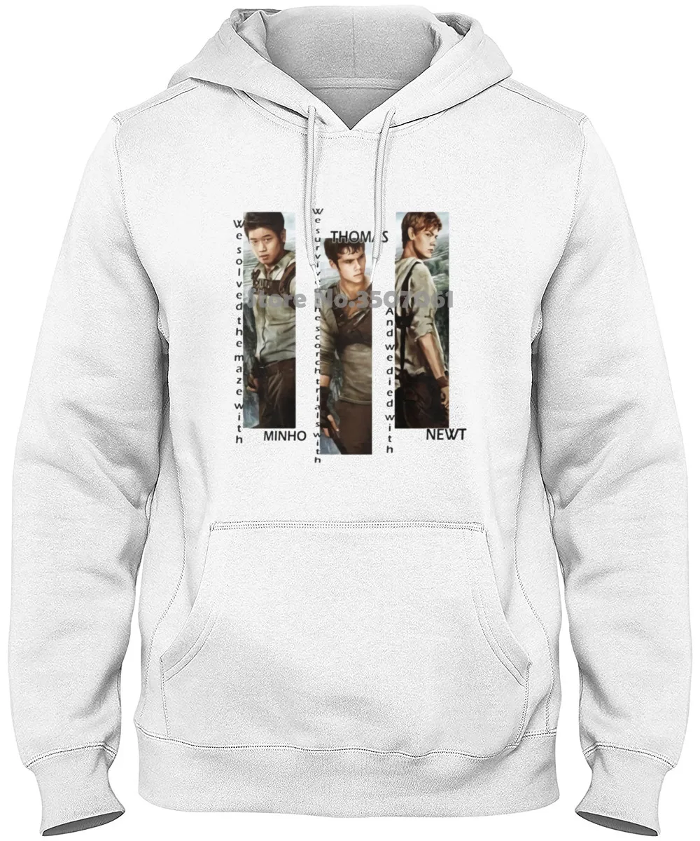 Maze Runner Minho Thomas Newt мужская белая одежда Top100 % хлопок Humor Men Crewneck Hoodies & sweaters|Мужские