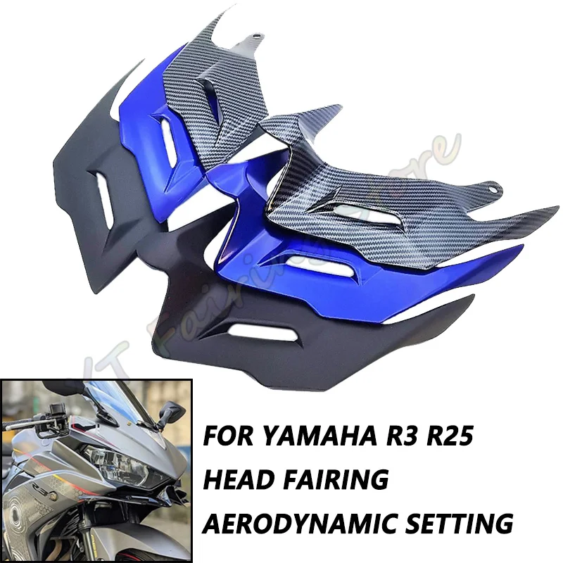 Motorcycle Front Aerodynamic Fins Windshield Fairing Wing Protection Guard for Yamaha YZF R3 R25 2014-2021