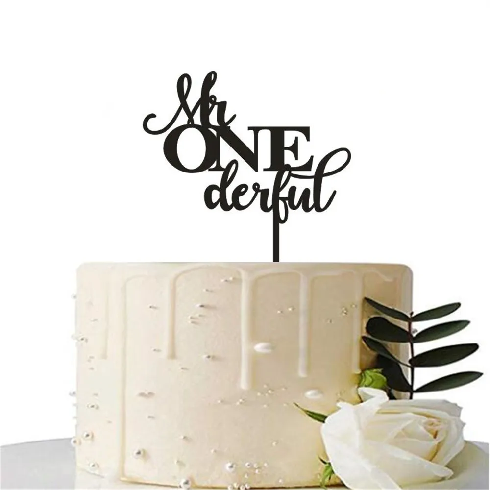 Акриловый Топпер для торта Mr one украшение на день рождения мальчиков|Товары