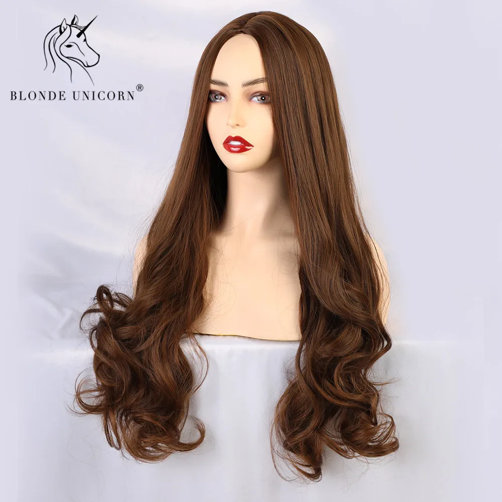 Длинные волнистые синтетические парики для косплея черные фиолетовые зеленые